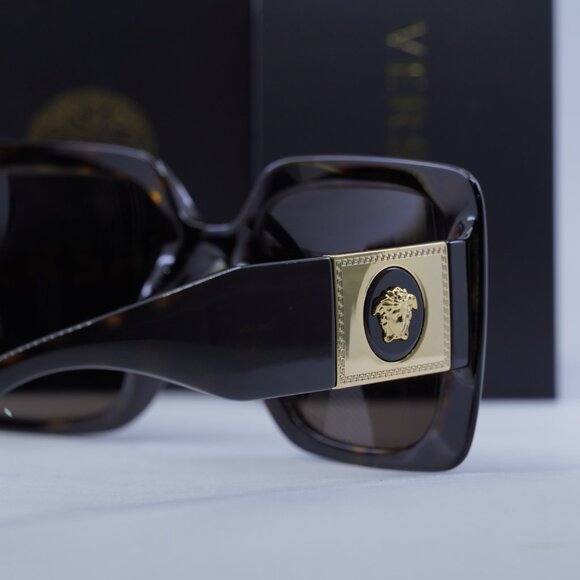 Versace VE4405 108/73 Square Sunglasses – Havana/Dark Brown main image 6
